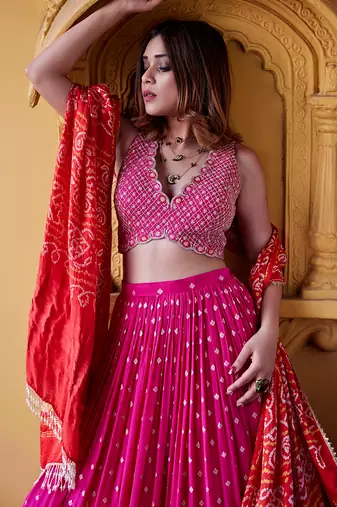 Mala Jamewar Lehenga Set