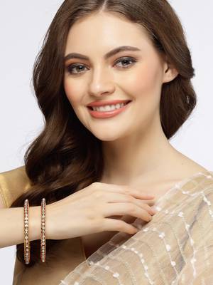 Sasha "exquisite gold-plated bangles pair with intricate jali design red tone and cz stones 2