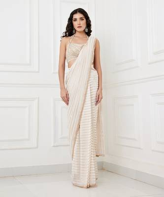 Ruhi ivory saree set 2