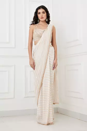 Ruhi ivory saree set