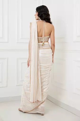 Ruhi ivory saree set