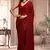 Trendmalls Red Georgette Sequins Heavy Embroidery Work Saree