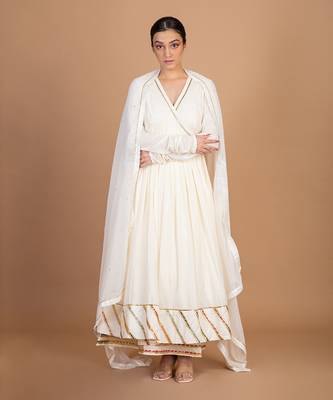 Cream angrakha sharara set 1