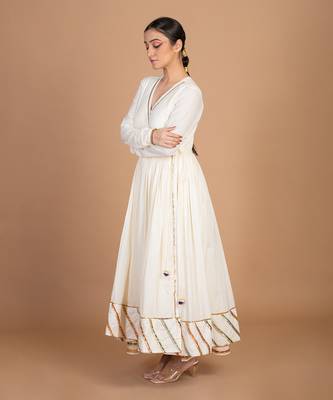 Cream angrakha sharara set 3