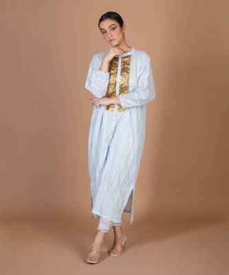 Blue gota kurta set 1