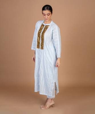 Blue gota kurta set 2