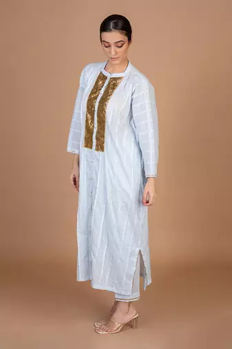 Blue gota kurta set