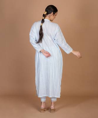 Blue gota kurta set 3
