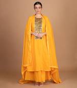 Orange sharara kurta set