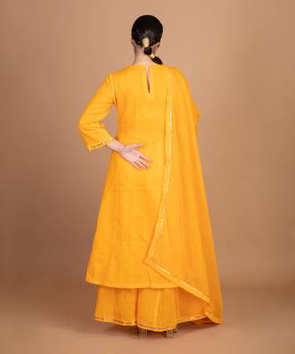 Orange sharara kurta set 4