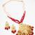 Classy handmade red and white jewellery set