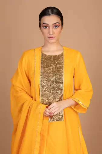 Orange sharara kurta set
