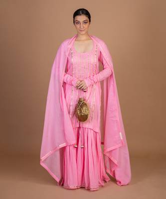 Pink gharara set 1