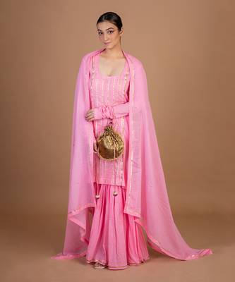 Pink gharara set 2