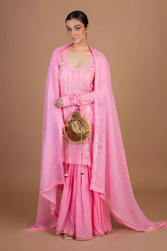 Pink gharara set