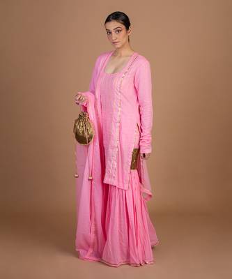 Pink gharara set 3