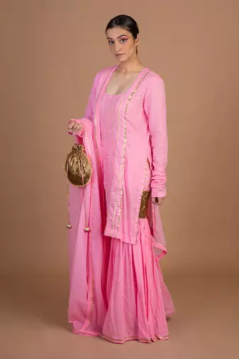 Pink gharara set