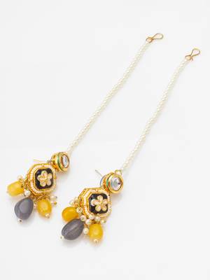 Latest multicolor choker necklace set with pair of earrings 3