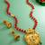 Latest gold plated handmade moti mala jewellery set with pair of matching earrings for women and girls