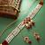 White and red color handmade kundan moti mala jewellery set with pair of earrings