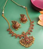 Gold-Plated Necklace and Earrings