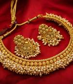 Yellow beaded jewellery necklace-sets