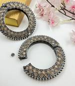 Silver oxidised openable bangles indian silver bangle traditional ethnic kada handmade colorful bracelets for women