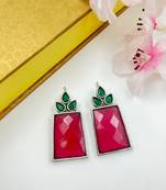 German silver attractive handmade floral designed beautiful traditional stud earrings for women oxidized unique jewelry