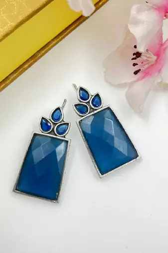 German silver attractive handmade floral designed beautiful traditional stud earrings for jewelry For Women