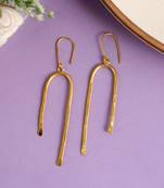 Gold plated metalic western drop earrings