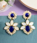 Traditional heavy floral drop earrings