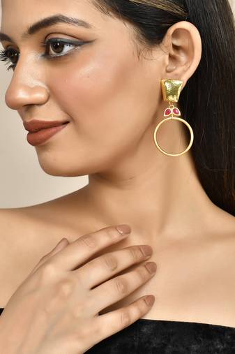 Handcrafted western drop earrings for women