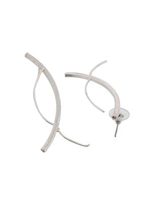 Silver plated unique design earring 3