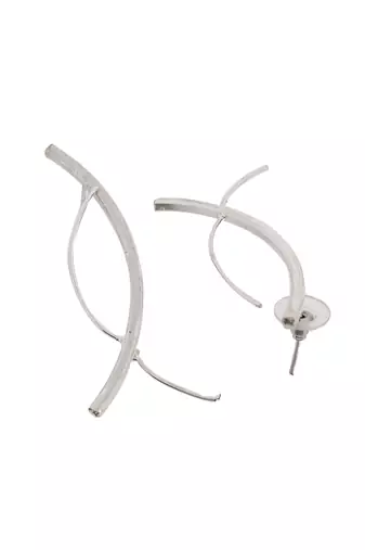 Silver plated unique design earring