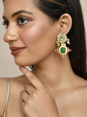Kundan drop earrings 2