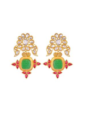 Kundan drop earrings 3
