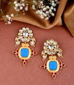 Gold plated kundan earrings