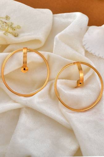 Gold plated hoop earring