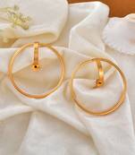Gold plated hoop earring