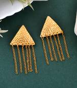 Textured chain drop earrings