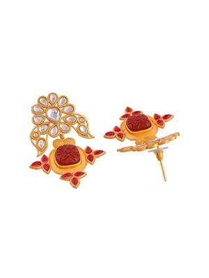 White kundan earrings 4