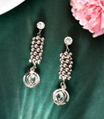 Silver plated dangle earrings