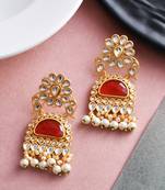 Kundan long earrings