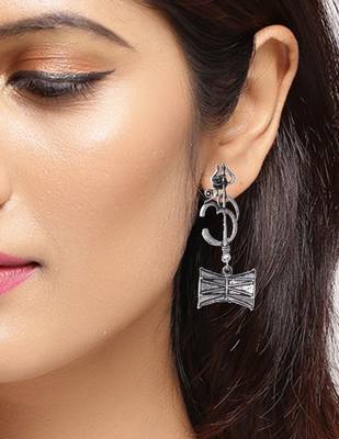 Shiva shakti damru trishul earrings for women 2