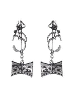 Shiva shakti damru trishul earrings for women 3