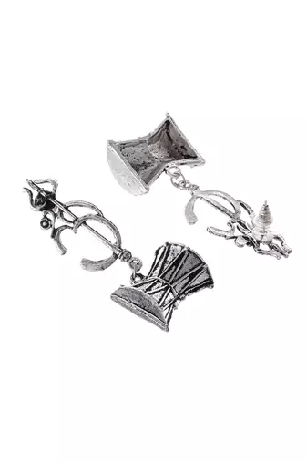 Shiva shakti damru trishul earrings for women