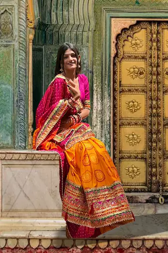 Riva Enterprise Women's Soft Pure Chiffon With Colourful Embroidery heavy lace Saree with blouse
