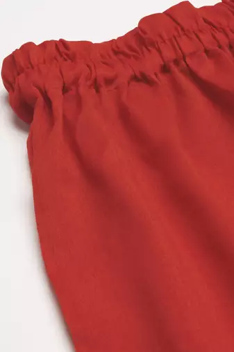 Red chikankari embroidered unstitched dress material
