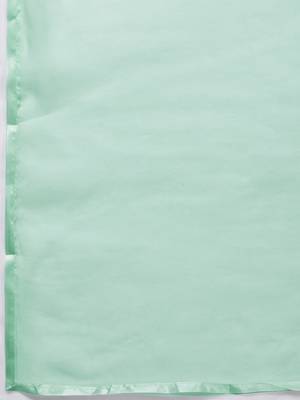 Sea green chikankari embroidered unstitched dress material 4