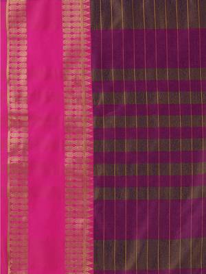 Navy Blue South Silk Saree for Festivals and Weddings 5